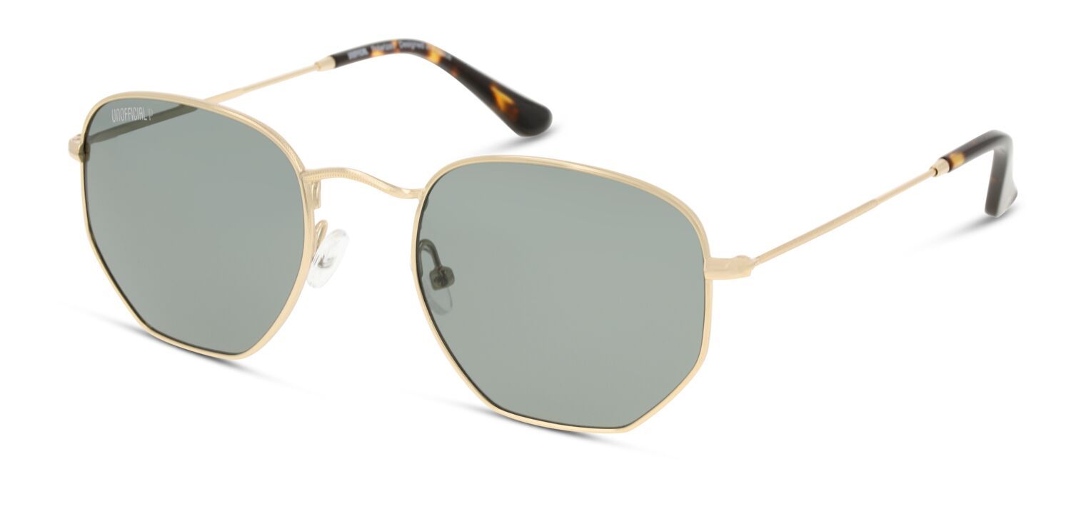 Unofficial Round Sunglasses UNSU0051P Gold for Unisex