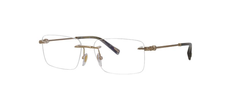 Chopard Rectangle Eyeglasses VCHG39 Gold for Man
