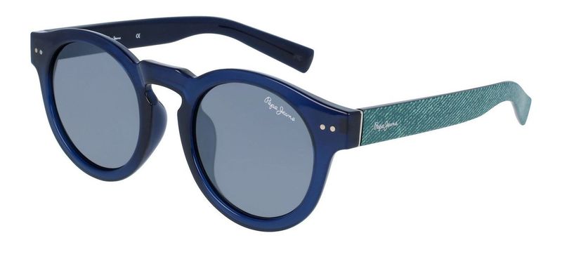 Pepe Jeans Rund Sonnenbrillen PJ8043 Blau für Kinder