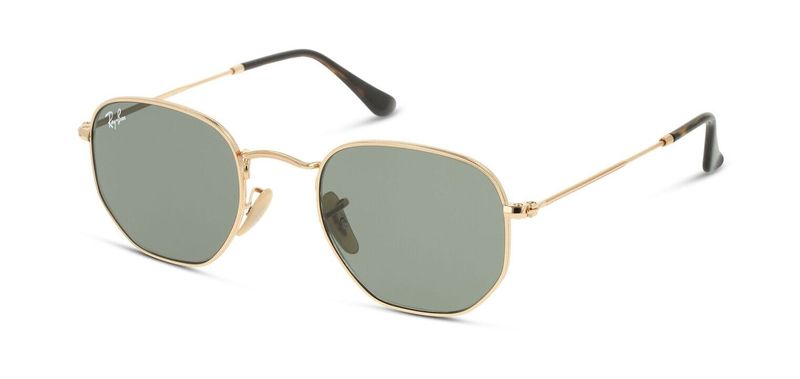 Ray-Ban Oval Sunglasses RB3548N Gold for Unisex