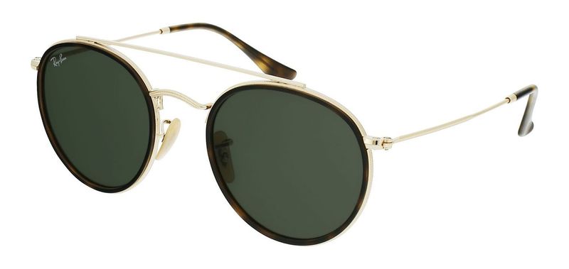 Ray-Ban Round Sunglasses 0RB3647N Gold for Unisex
