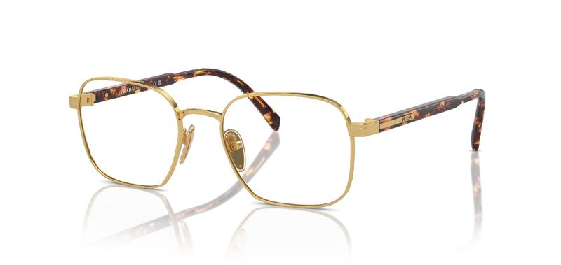 Prada Rechteckig Brillen 0PR A55V Gold für Herren