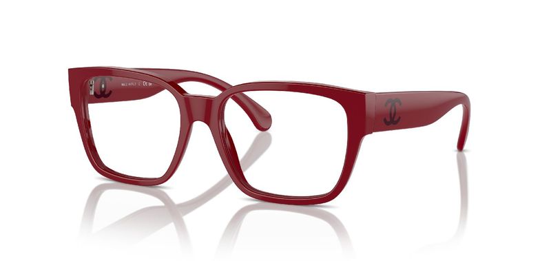 Chanel Rechteckig Brillen 0CH3475 Rot für Damen