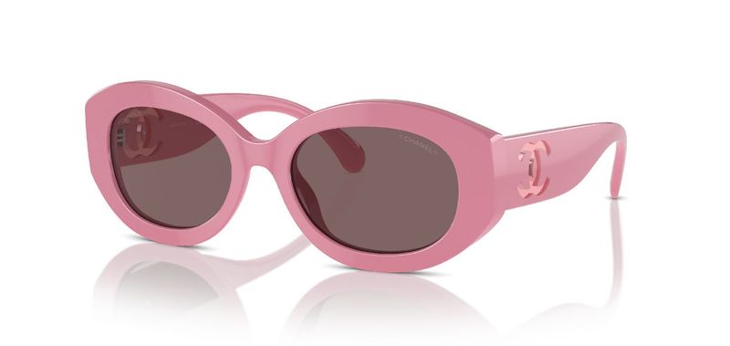 Chanel Oval Sonnenbrillen 0CH5528 Rosa für Damen