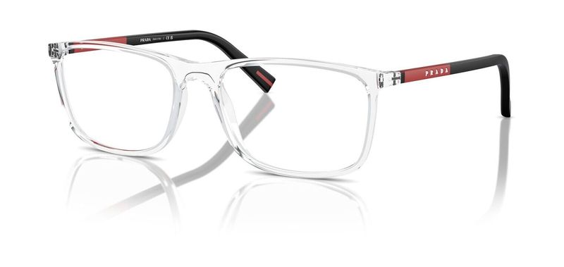 Prada Linea Rossa Rectangle Eyeglasses 0PS 03QV Transparent for Man