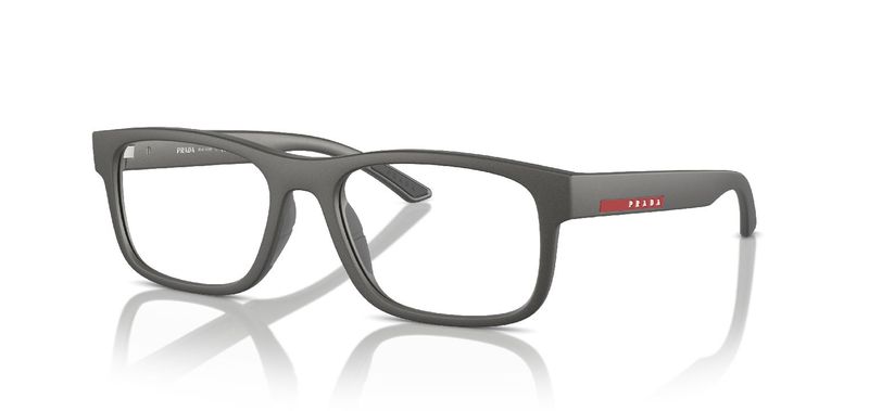 Prada Linea Rossa Rechteckig Brillen 0PS 04QV Grau für Herren