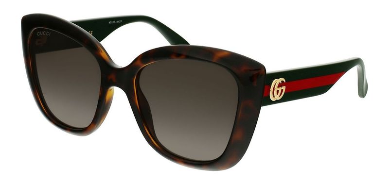 Gucci Schmetterling Sonnenbrillen GG0860S Havana für Damen