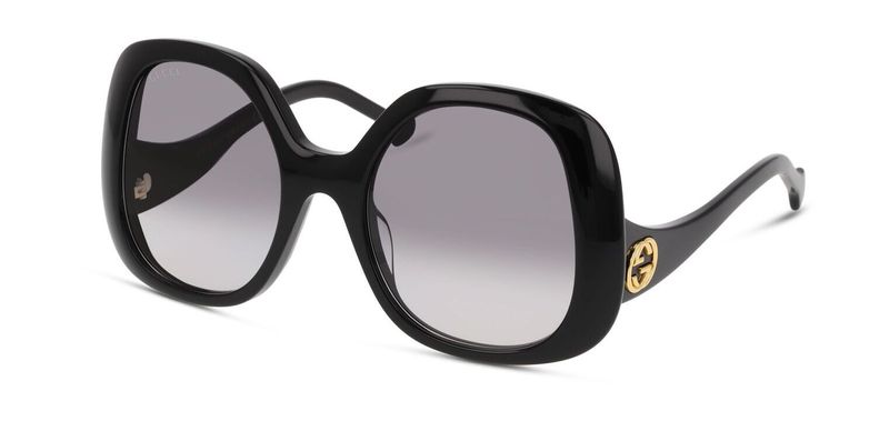 Lunettes de soleil Gucci Rectangle GG1235S Noir pour Femme