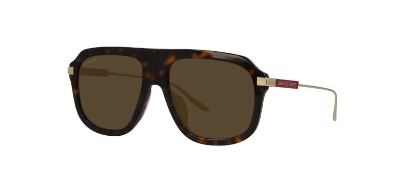 Gucci Aviator Sonnenbrillen GG1309S Schildpatt für Herren