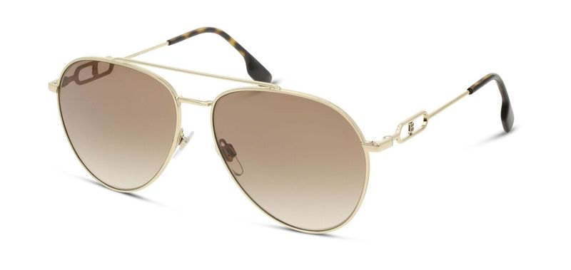 Burberry Aviator Sonnenbrillen 0BE3128 Gold für Damen