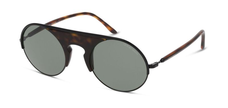Giorgio Armani Round Sunglasses 0AR6128 Black for Man