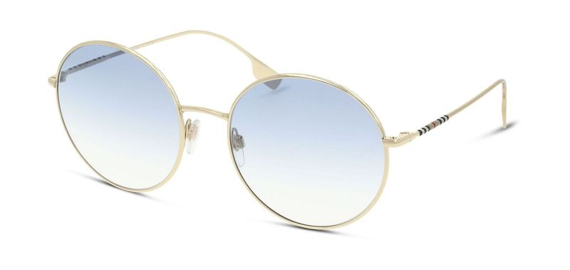 Burberry Round Sunglasses 0BE3132 Gold for Woman