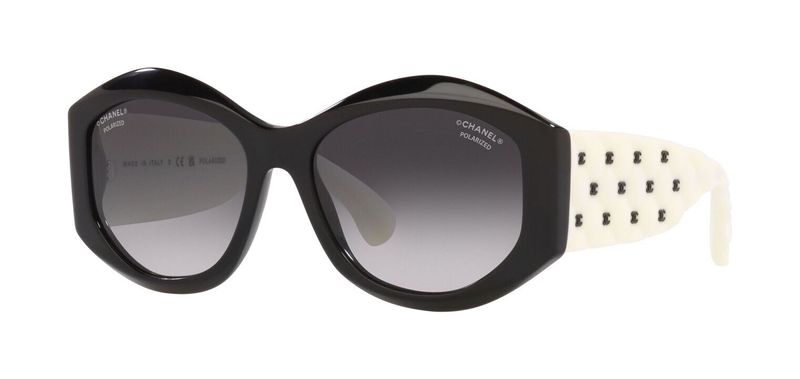 Chanel Oval Sunglasses 0CH5486 Black for Woman