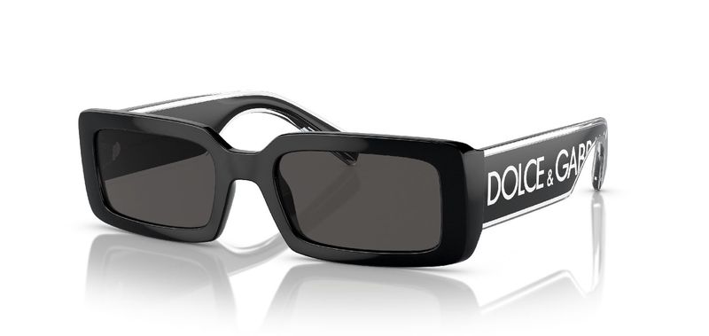 Dolce & Gabbana Rectangle Sunglasses 0DG6187 Black for Woman