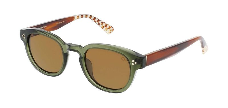 Etnia Rectangle Sunglasses PALA SUN 48S Green for Unisex