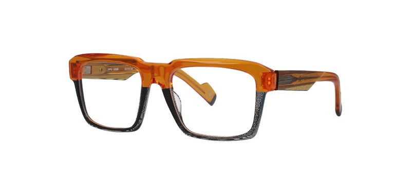 Etnia Rectangle Eyeglasses SITO Orange for Man