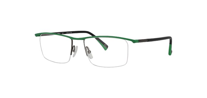 Etnia Rectangle Eyeglasses TESLA Green for Man