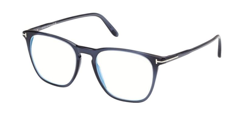 Tom Ford Rund Brillen FT5937-B Blau für Herren