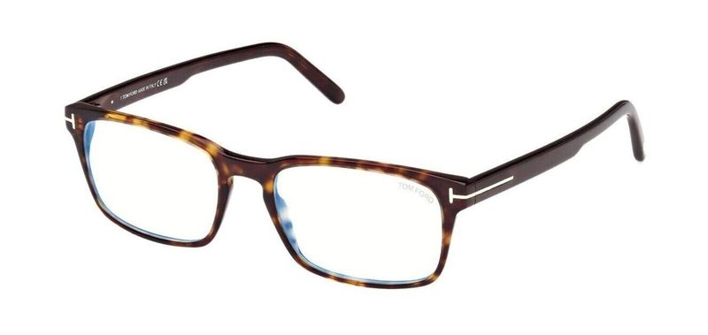 Tom Ford Rechteckig Brillen FT5938-B Havana für Herren