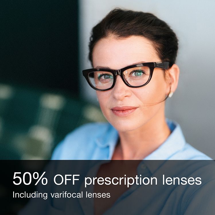 25% off optical glasses or prescription sunglasses